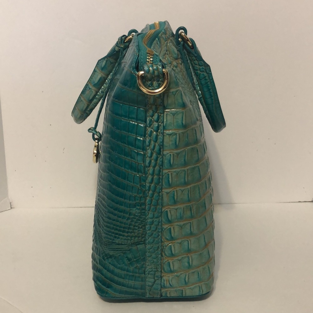 Brahmin Turquoise Large Duxbury Satchel Handbag Bag NWT - Picture 3 of 6